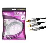 Cabo P2 2rca 2 Metros Profissional Pix Chipsce !