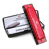 Armónica C/funda Conjurer C-c 10a - Rojo