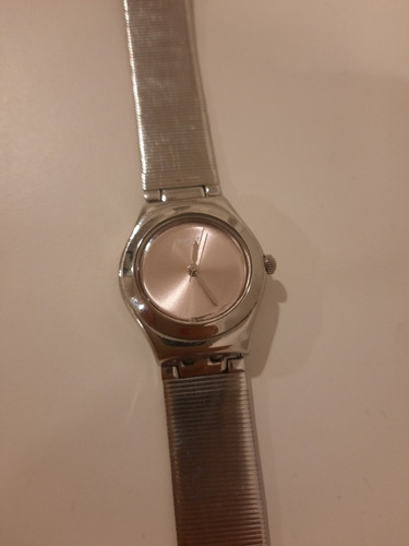 Reloj Swatch Acero Inoxidable Plateado Rosa Clasico Original