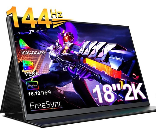 Monitor De 18 Pulgadas 2k Freesync 144hz Para Juegos