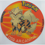 Mousepad De Tazo Pokemon Modelo #059 Arcanine