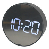 Reloj Digital De Pantalla Grande Marco Negro Luz Blanca