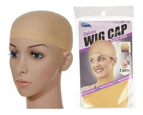 Kit 2 Toca Wig Cap Para Cabelos Mulher Lace Wave Full Front