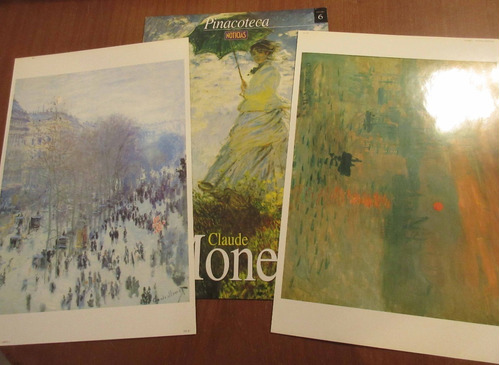 Lote 2 Laminas Cuadros Pinturas Claude Monet Pinacoteca Noti