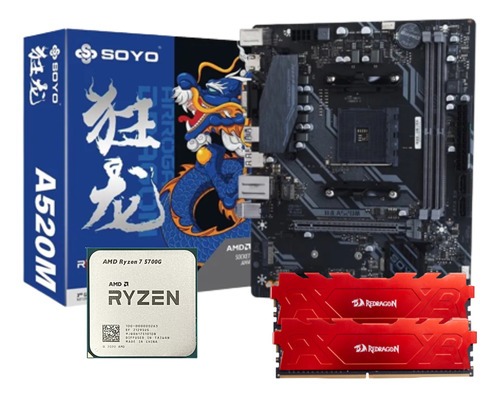 Kit Upgrade Amd R7 5700g+placa Mãe+32gb Ddr4+vega8 N Fiscal!