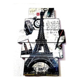 Cuadro Torre Eiffel  Minimalista 5piezas 85x50 Envio Gratis