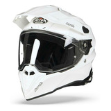 Capacete De Motocicleta Airoh Commander Color White Gloss (liga/desliga)