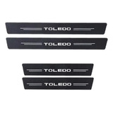 4 Stickers Protección Para Estribos Seat Toledo Carbono
