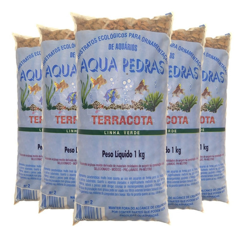 Substrato Terracota Aqua Pedras Aquários E Jardins N°2 - 5kg