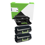 1x 52d0z00 + 2x Toner 624x 62dbx00 P/ Uso Lexmark Mx711de