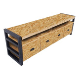 Mueble Rack Tv Industrial Osb 1,80mts 