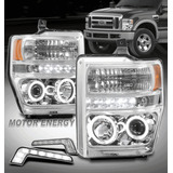 For 08 09 10 Ford F-250 Superduty Led Halo Projector Chr Nnc