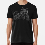 Remera Kawasaki Z900rs Silueta De Lápiz Motocicleta Biciclet