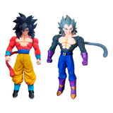 Figura Muñecos Combo Goku Y Vegueta Super Sayayin Fase 4