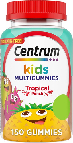 Centrum | Kids Multivitamin | 150 Gummies | Tropical Punch