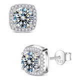 Hobt Stud Pendientes Para Hombre Moissanite Pendientes 2ct D