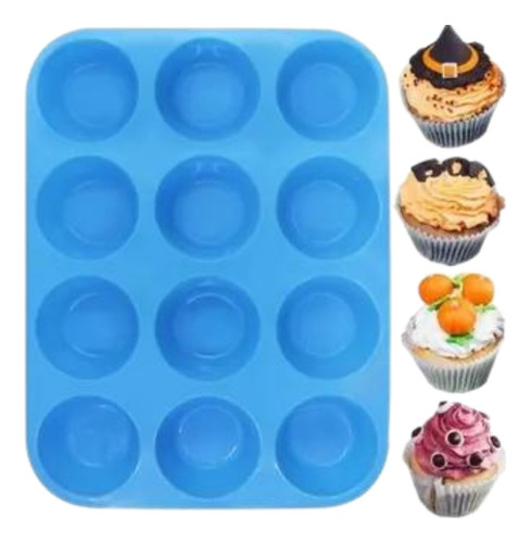 Molde Muffins Silicona X 12 Cavidades