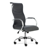 Silla De Escritorio Portantino Jazz 900 Ergonómica  Negra Con Tapizado De Cuero Sintético