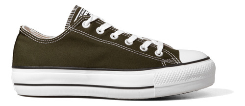 Zapatillas Converse Chuck Taylor Allstar Lift Ox Verde Mujer