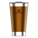 Copo Térmico De Cerveja Inox Com Tampa Dourado 473ml Stanley