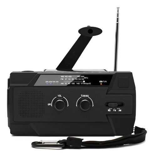 Rádio Fm\u002Fam Carregamento Solar E Usb C\u002F Manivela E Lanterna | Parcelamento sem juros