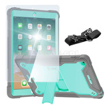 Mica + Funda Uso Rudo Correa Para iPad 9.7 6 6th A1893 2018