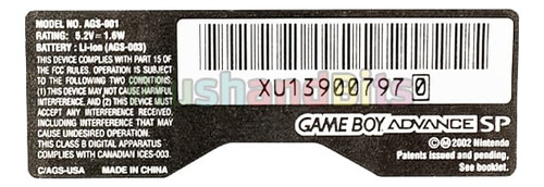 Sticker Para Consola Game Boy Advance (gba) Sp 001