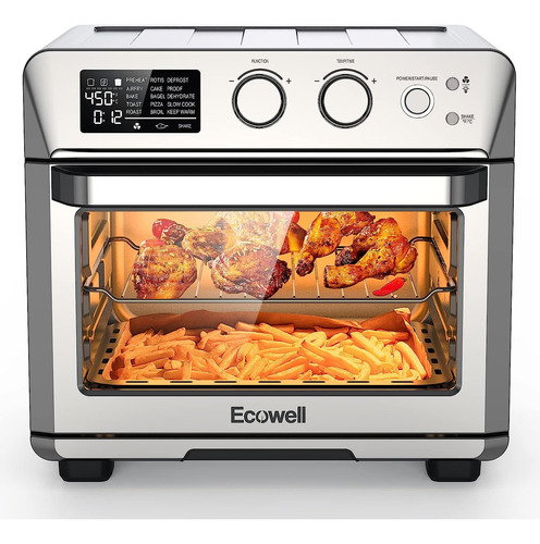 Ecowell Air Fryer Toaster Oven Combo, 15-in-1 Airfryer Toast