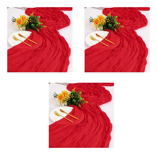 Y 3pzs Camino Mesa Boho Elegantes Gasa Manteles 90×300