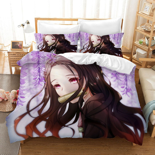 Funda De Edredón Demon Slayer -nezuko, Funda De Almohada