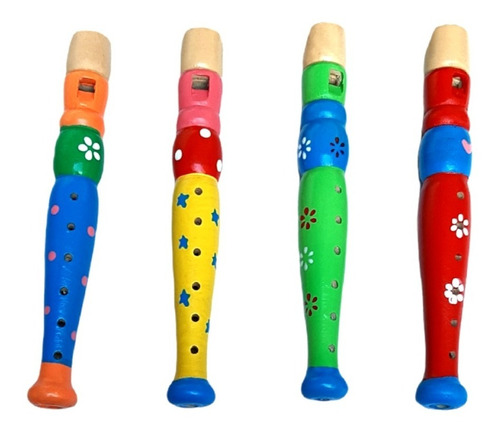 Flauta De Madera Infantil Instrumento Musical Didáctico