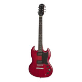 Guitarra Eléctrica EpiPhone Sg Special Ve De Álamo Cherry Con Diapasón De Palo De Rosa