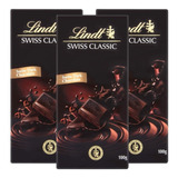 Chocolate Lindt Swiss Classic Dark 100 Gr. X3 Amargo