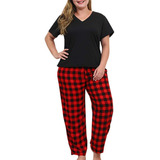 Conjunto De Pijama De Talla Grande Para Mujer Y Pantalones D