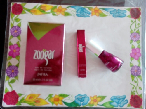 Jafra Set Perfume Zoogar Original + Mini + Esmalte