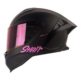 Casco Integral Shaft 598 Gtr Solid Negro Visor Iridium Rojo