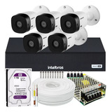 5 Cameras Intelbras 1120, Dvr 8ch 1008, Hd Purple 1 Tera