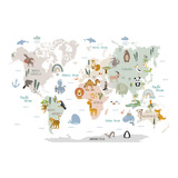 Mapa Del Mundo Extraíble Y Educativo Para Niños, Tamaño Gran