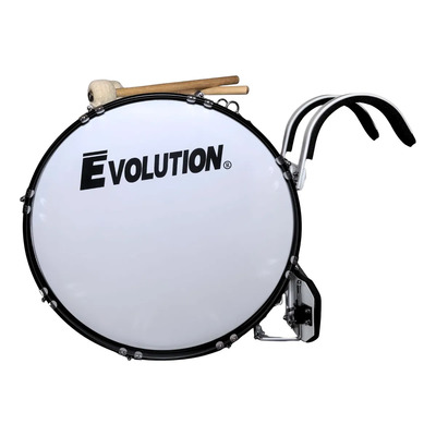 Bombo De Marcha (banda De Guerra) 22x12 Evolution Jbmb-2212 Blanco | Meses sin interés