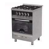 Cocina Industrial Sol Real 4 Hornallas 58 Cm Horno Pizzero