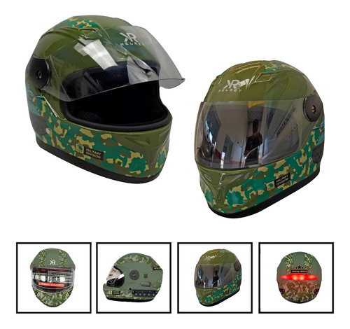 Casco Cerrado Infantil Special Force Militar Con Luz Rmb