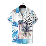 Camisa De Playa Hawaiana De Manga Corta Para Hombre