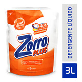 Jabón Líquido Zorro Plus Clásico Repuesto 3 litros
