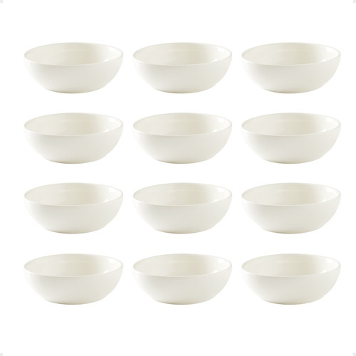 Set X12 Platos Hondo Bowl Corona Vajilla Oslo Ceramica Plato