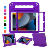 Funda iPad 10.2 Avawo 9na/8va/7ma Gen Ideal P/niños/púrpura