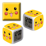 Reloj Despertador Iluminado Pokemon - Varios Diseños 