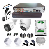 Kit Camaras Seguridad Dahua 2mp Full Color Dvr 4ch+ 2 Cam+ D