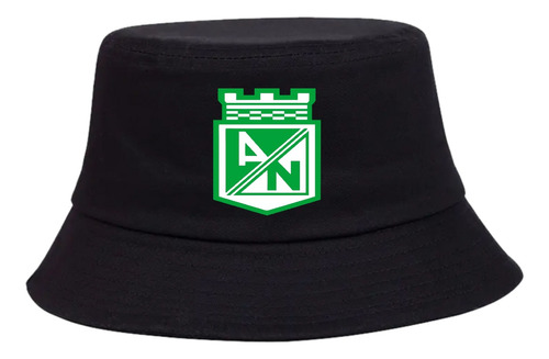 Gorro Pesquero Atletico Nacional Negro Sombrero Bucket Hat