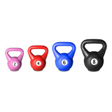 Set Kit 4 Pesas Rusas Kettlebell Pvc 2 4 6 Y 8 Kg - Gymtonic