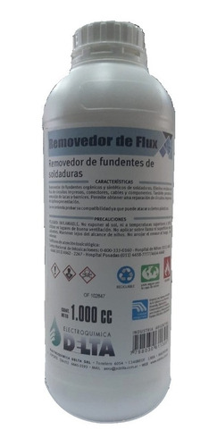 Removedor De Flux Delta Fundentes Bidon 1 L X 5 Unidades